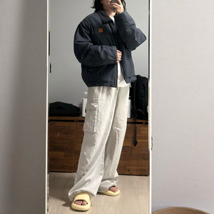 칼하트맛 워싱 누빔 자켓 네이비