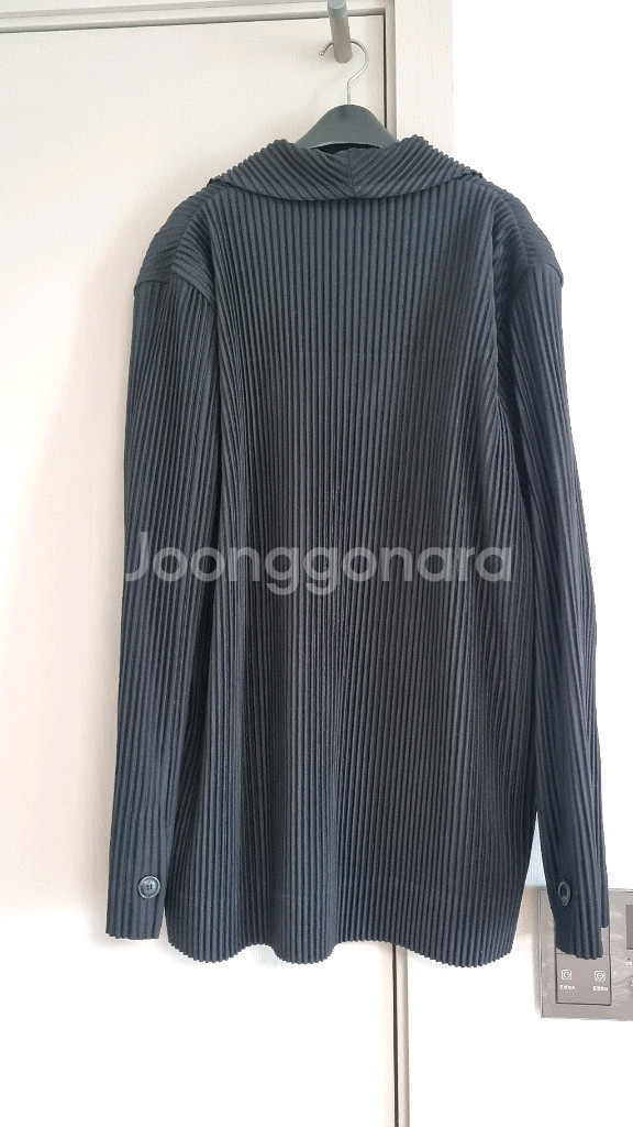 플리츠미 옴므 투버튼 싱글자켓 블랙 새상품--4