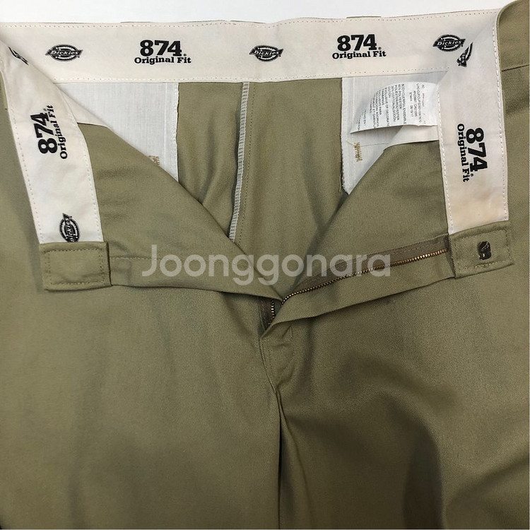 디키즈 874 오리지널 핏 워크팬츠 연카키 베이지w38--8