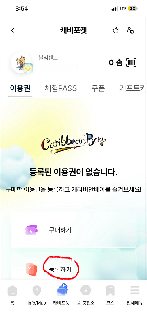 캐리비안베이 티켓--0
