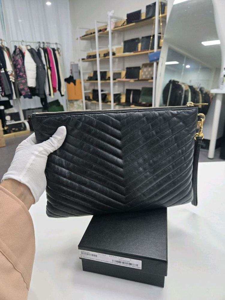 [A급컨디션]입생로랑 클러치백 뉴미듐--1