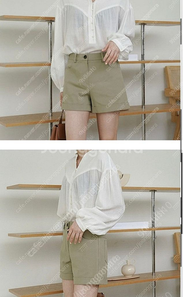 유메르 보헤미안 개더 블라우스--3