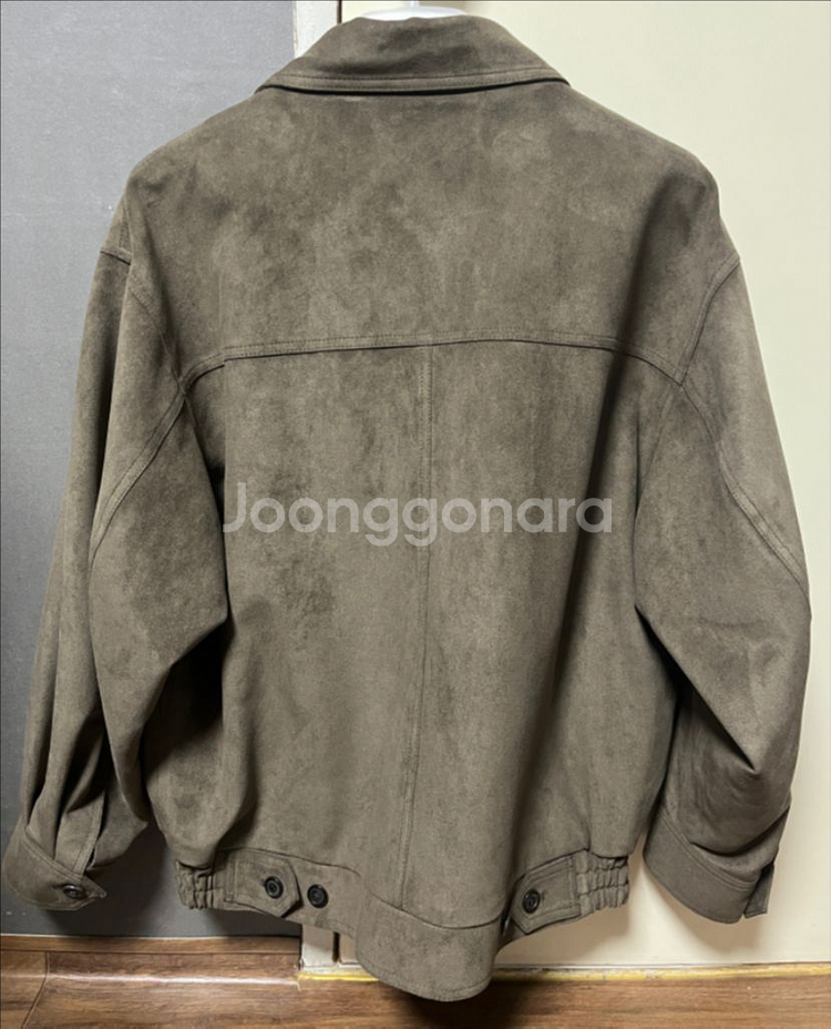 링서울 오버사이즈 스웨이드 블루종 카키브라운--2