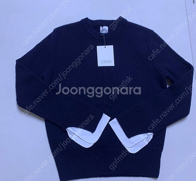 유메르 발롱 레이어드 니트 네이비--1
