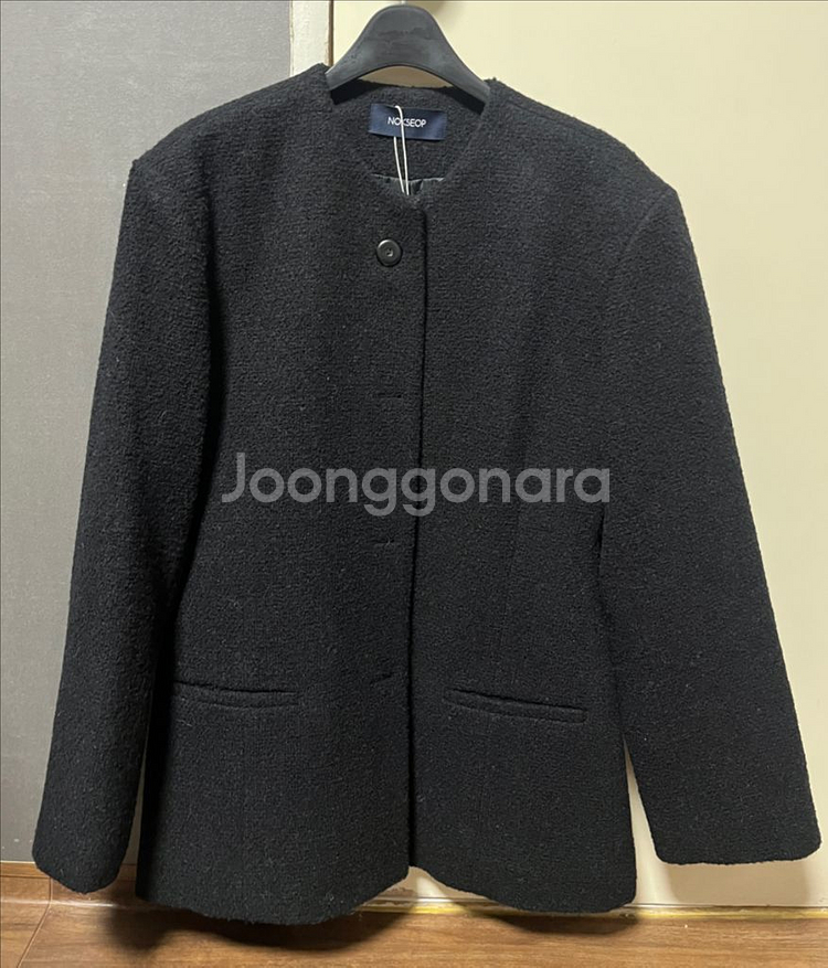 녹섭 부클 울자켓 boucle wool jacket--1