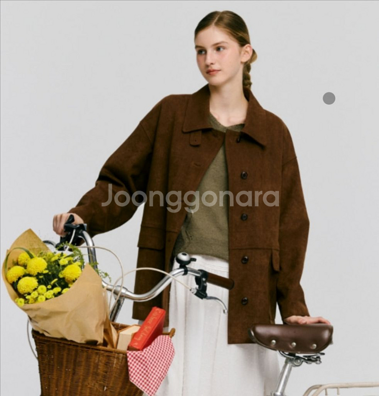 드파운드 스웨이드 싱글 하프 자켓 / suede--1