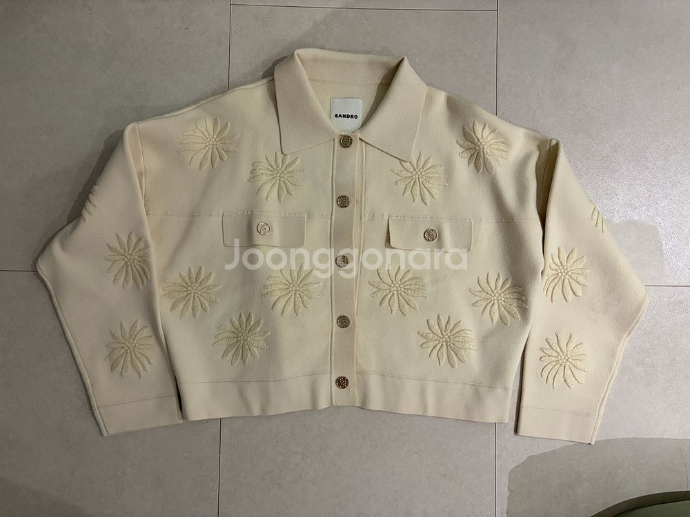 *주말할인* 산드로 자수 가디건 니트자켓--2