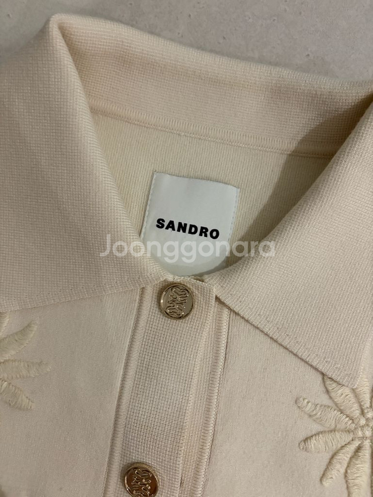 *주말할인* 산드로 자수 가디건 니트자켓--3