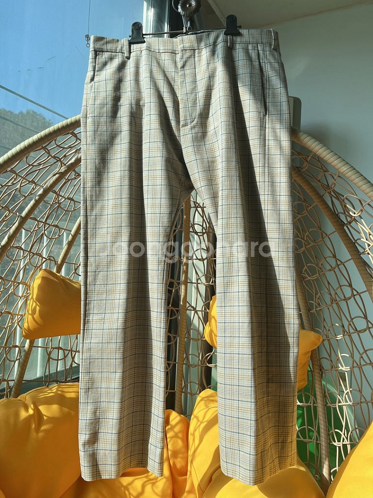 발렌시아가 체크 팬츠--0