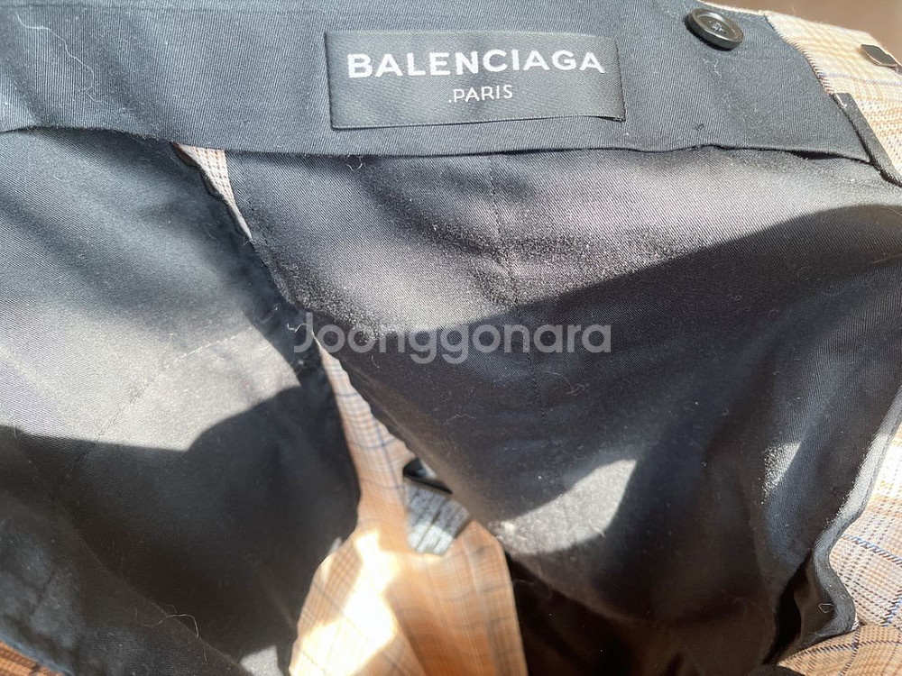 발렌시아가 체크 팬츠--2