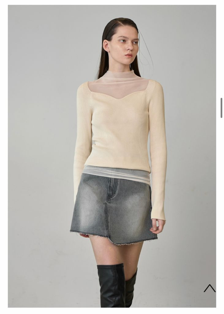 아뜰리에 나인 아이보리크림 니트--1