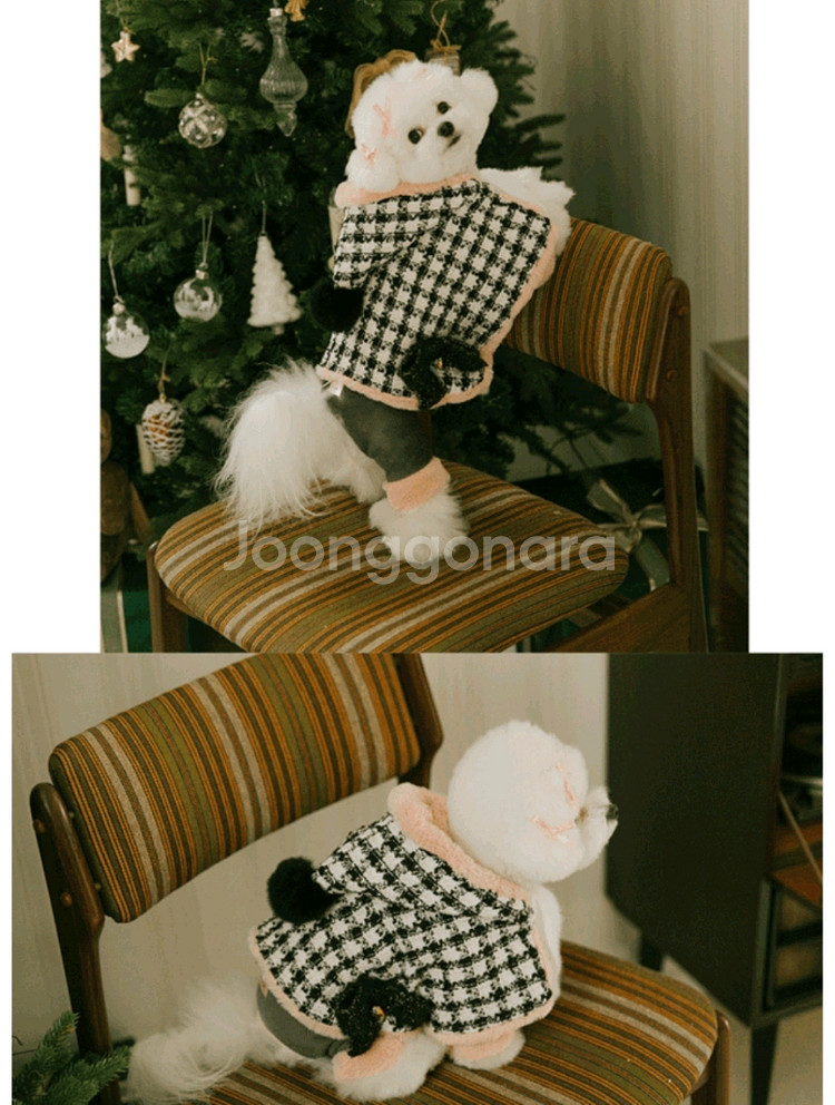 [텍있는 새상품] 쁘멍 로망스 판쵸 S / 블랙--2
