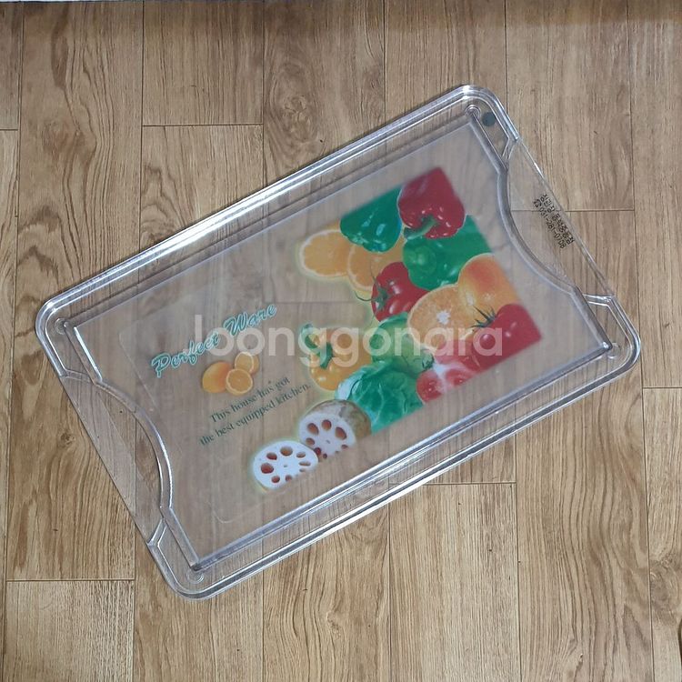 미사용 Perfect Ware 투명 플라스틱 도마 쟁반--0