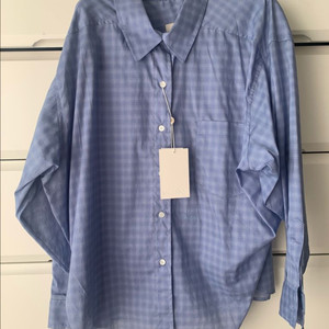 리본빛 모건 체크 셔츠 블루