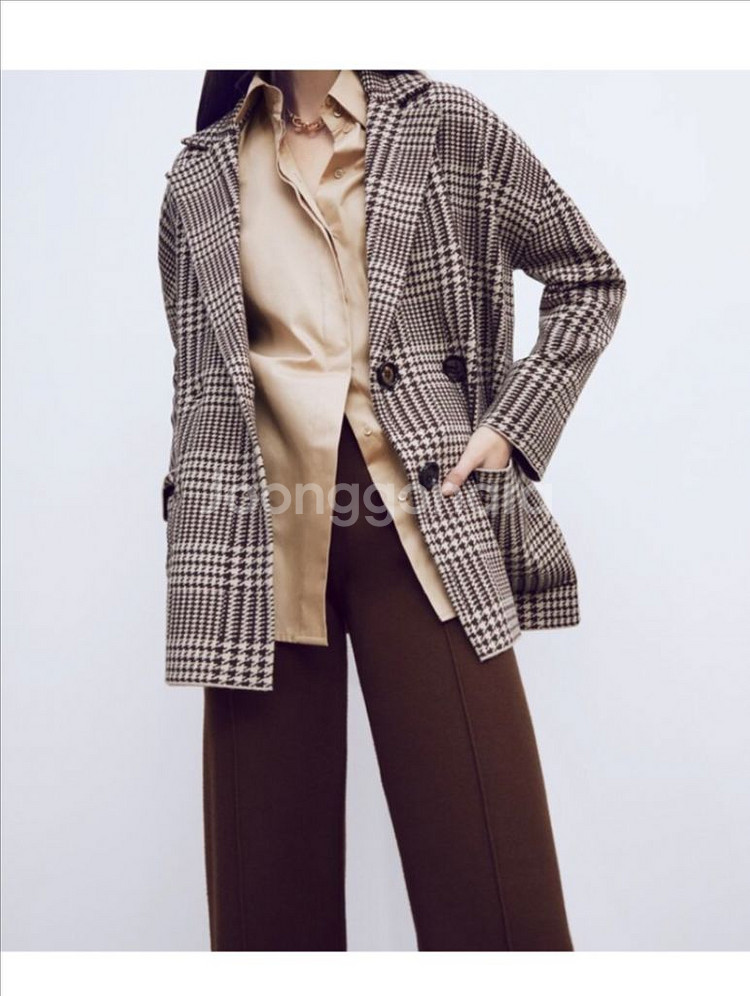 자라 하운드체크 자켓(새상품/택포)--0