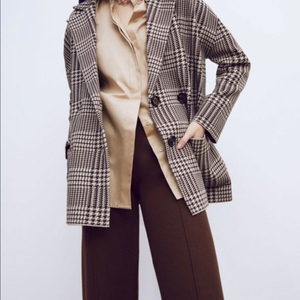 자라 하운드체크 자켓(새상품/택포)