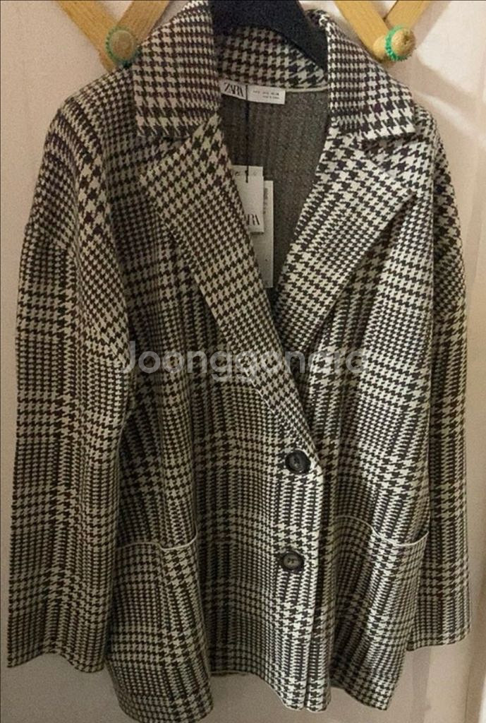 자라 하운드체크 자켓(새상품/택포)--2