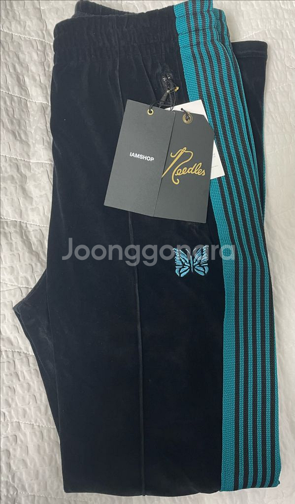 니들스 벨루어 트랙팬츠 블랙--0