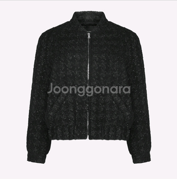 더로랑 펄블랙 하운드투스 봄버 트위드 M사이즈 새상품--0