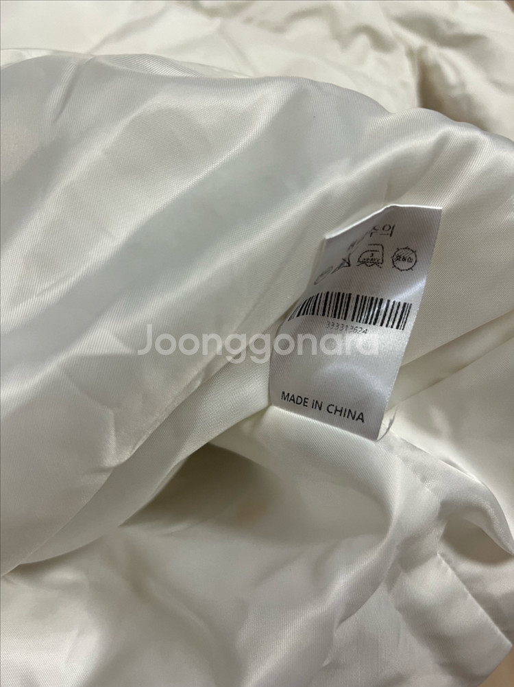 제평 드에스더 비비안 폭스퍼 벨트 구스다운 후드 숏패딩--9