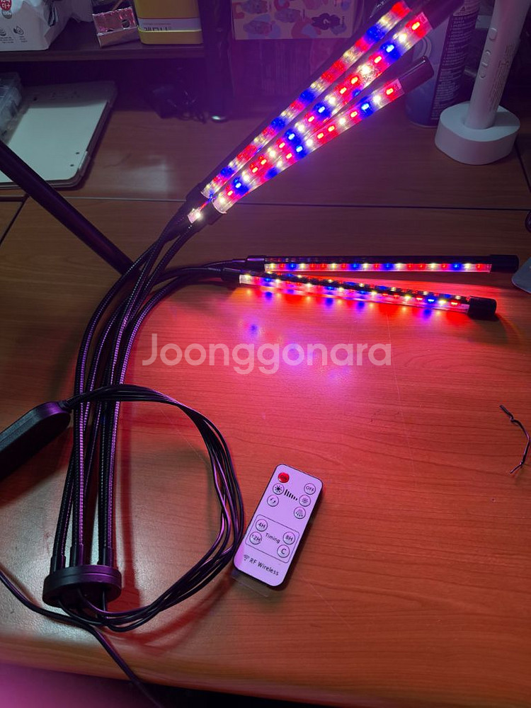 LED 식물 성장등 4구 + 삼각대 새상품--0