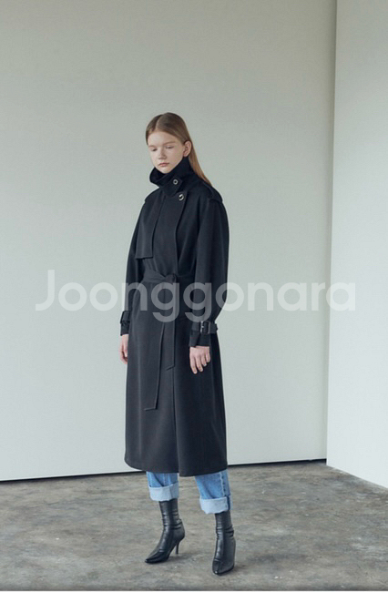 닐바이피 트렌치코트 블랙--1