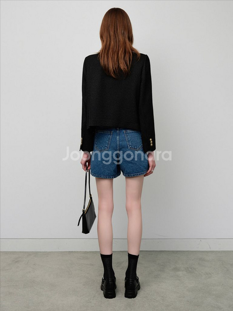 룩캐스트 베카 트위드자켓 새상품 블랙 정장 자켓 하객룩--3
