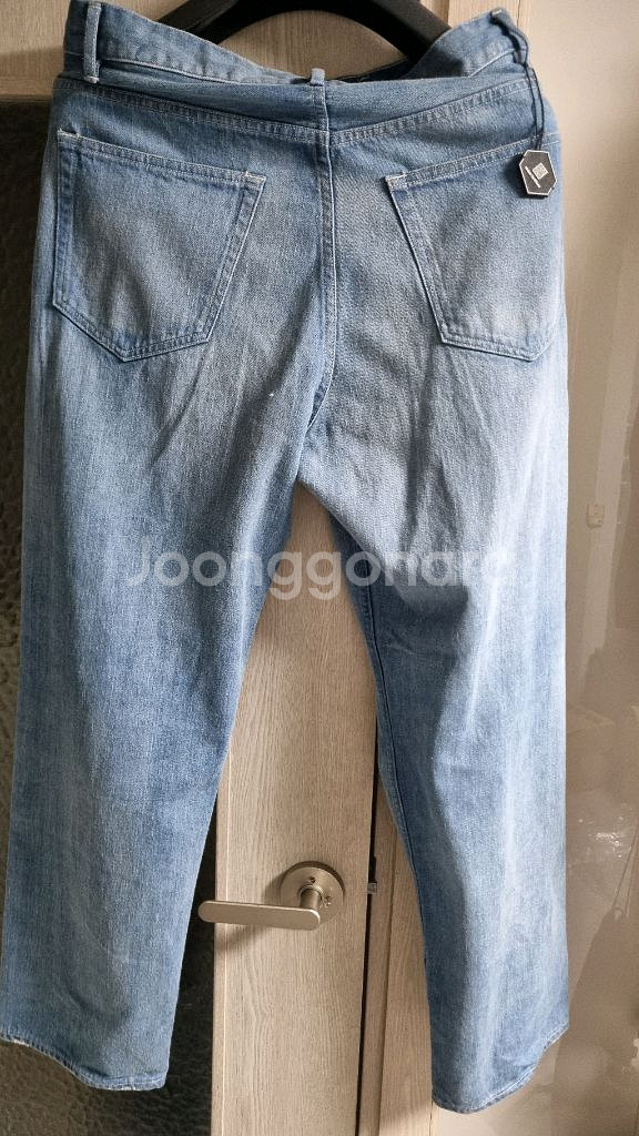 오라리 셀비지 페이디드 라이트 데님 와이드 팬츠--1