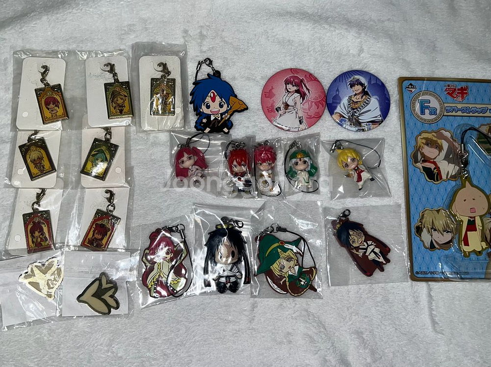 마기 스트랩 키링 가챠 쿠지 뱃지 알라딘 알리바바 일괄--0