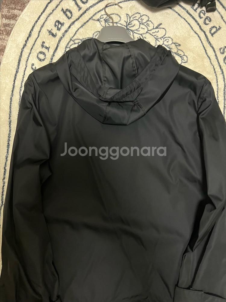 프라다 리나일론 후드 블루종 자켓 블랙 정품--3