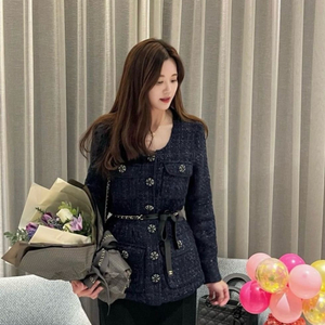 네이비 트위드자켓 이부베 라플라 더로랑