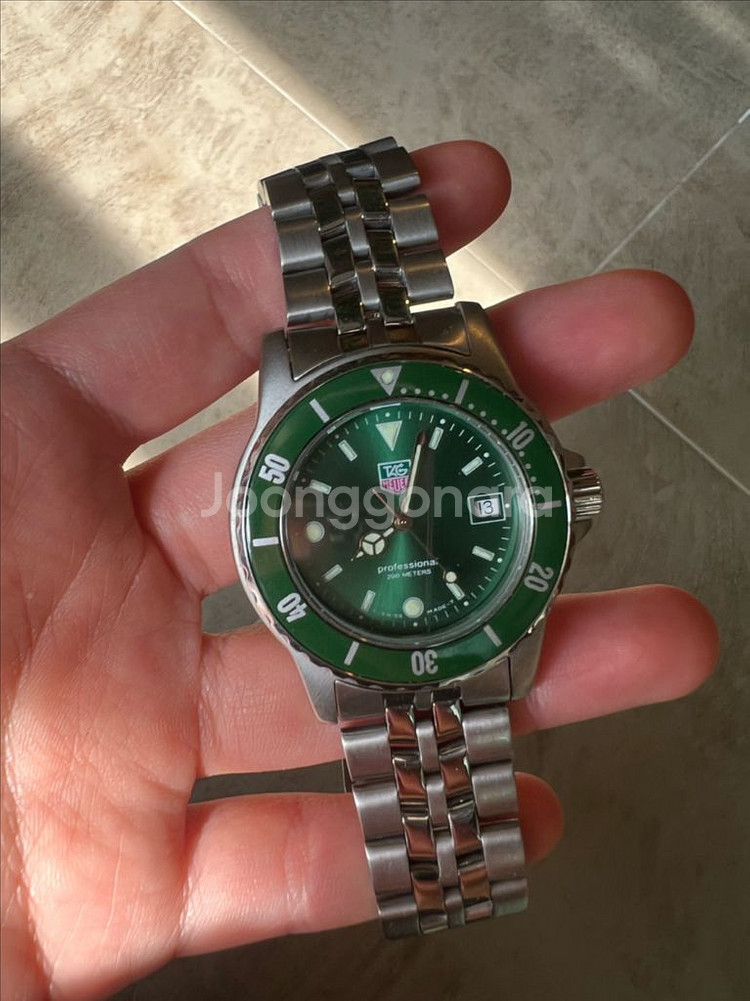 태그호이어 다이버 워치 그린 커스텀 섭마st 상태 최상--0