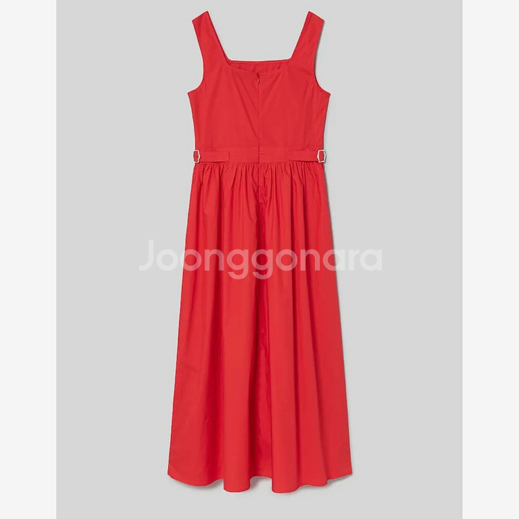 에잇세컨즈 코튼 민소매 롱 원피스 레드--6