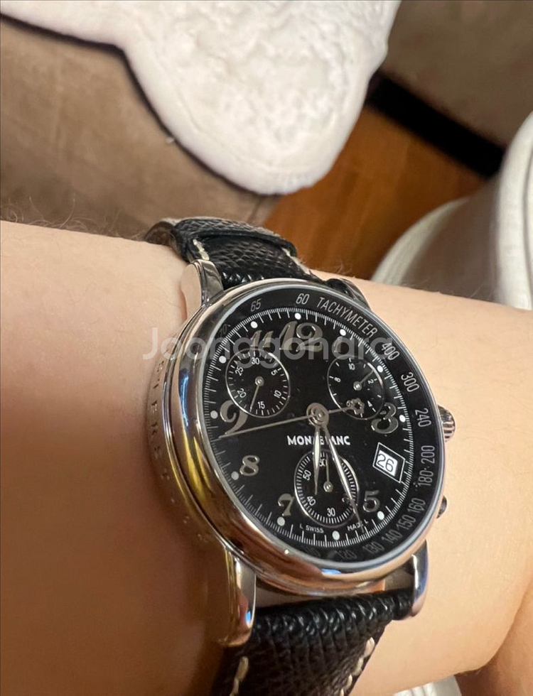 몽블랑 시계 스타 크로노 스틸 36mm 검판--0