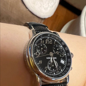 몽블랑 시계 스타 크로노 스틸 36mm 검판