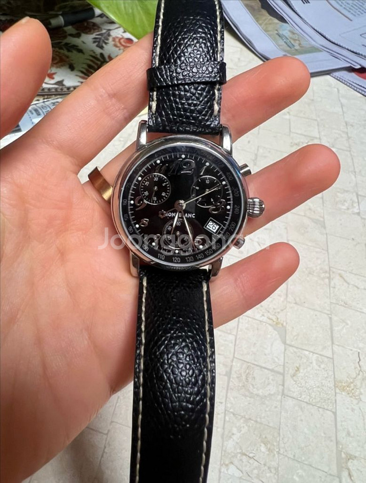 몽블랑 시계 스타 크로노 스틸 36mm 검판--1