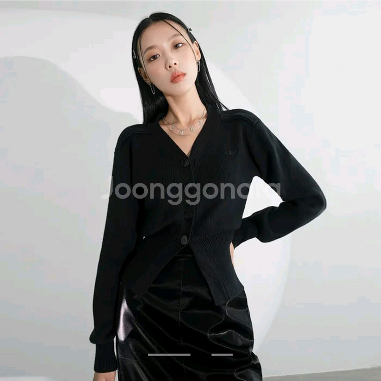 어반드레스 블랙 가디건--2