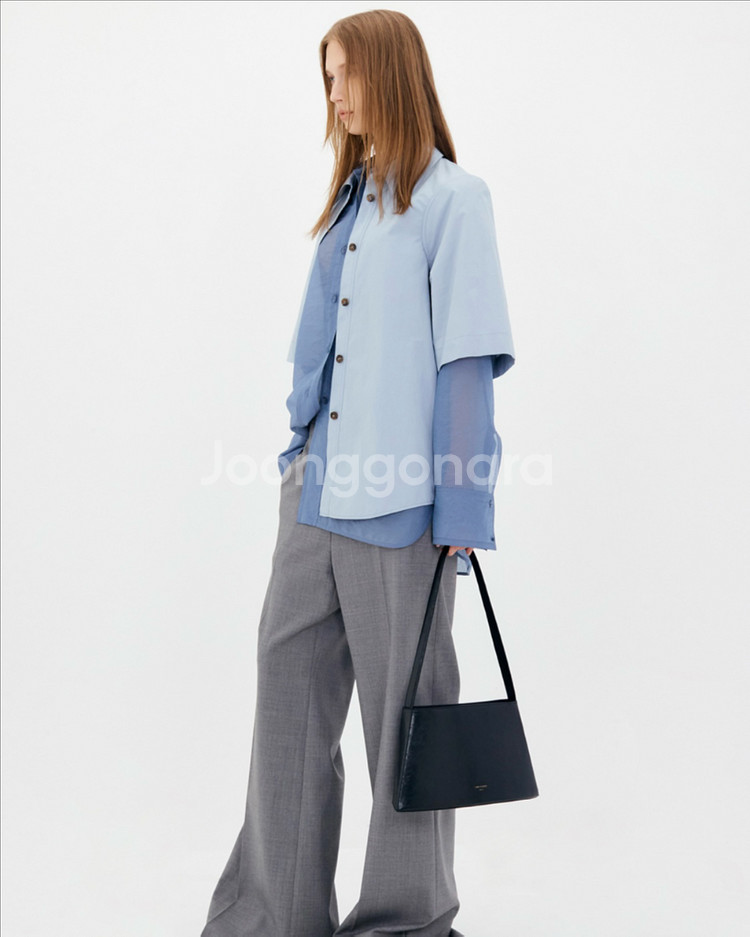 [새상품/S] 로우클래식 암홀 스티치 셔츠 블루--1