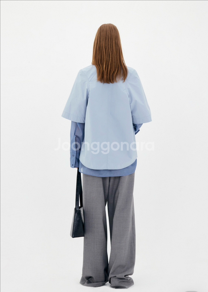 [새상품/S] 로우클래식 암홀 스티치 셔츠 블루--2