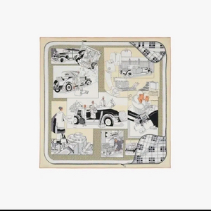 에르메스 까레 스카프 오토모빌 70 까레 크림/블랑