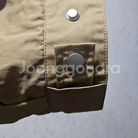M) 자라 베이지 박시핏 포켓 파카 후드 숏 자켓--6