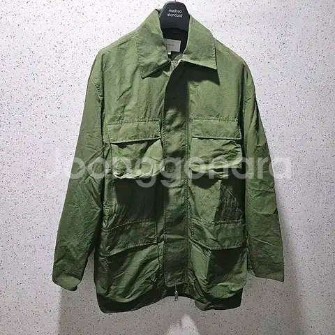 S) 자라 오리진 카키색 오버핏 야상 점퍼 필드자켓--4