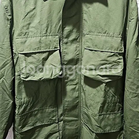 S) 자라 오리진 카키색 오버핏 야상 점퍼 필드자켓--6