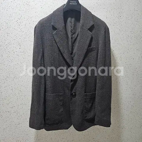 M) 자라 zara 면린넨 혼방 블레이저 자켓 코코아--1