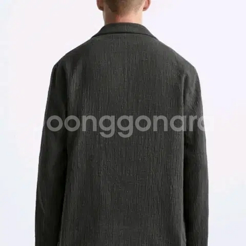 M) 자라 zara 면린넨 혼방 블레이저 자켓 코코아--3