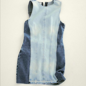 새상품 자라 TRF 패치워크 데님 원피스 zara