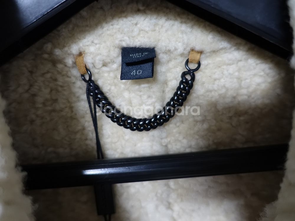 버버리 프로섬 카멜 프린팅 스웨이드 무스탕 코트 새상품--5