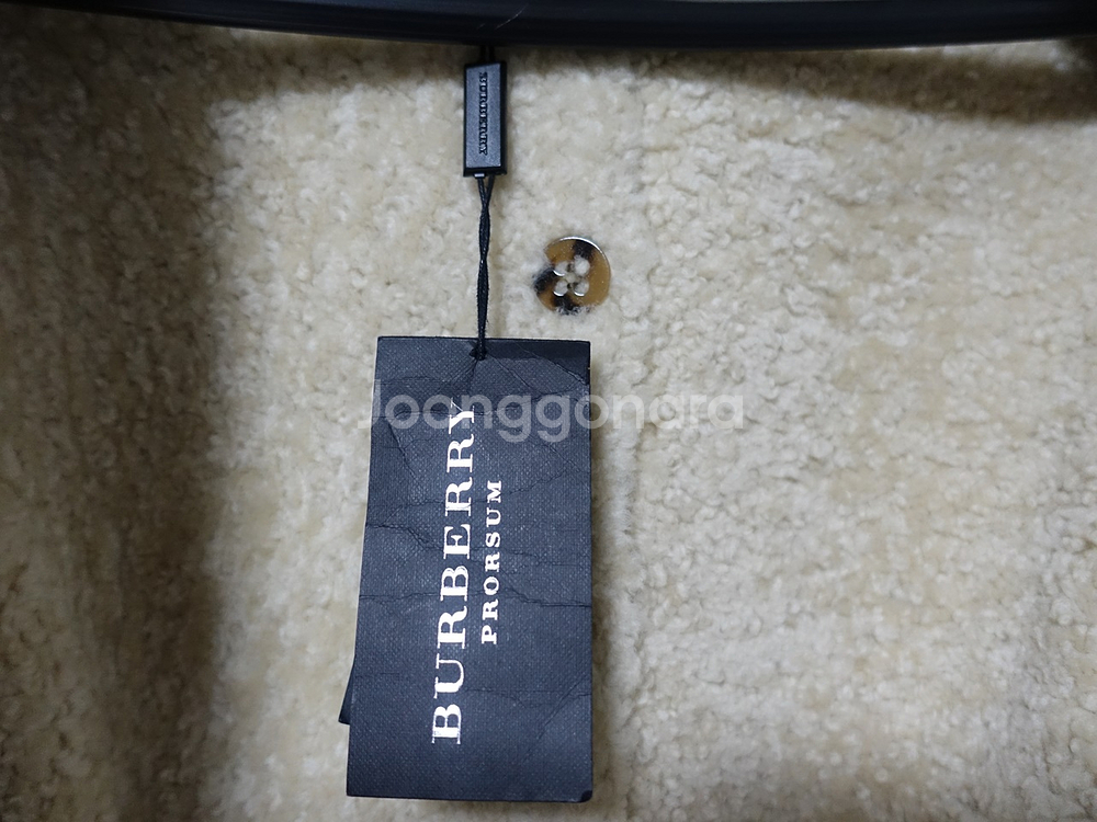 버버리 프로섬 카멜 프린팅 스웨이드 무스탕 코트 새상품--7