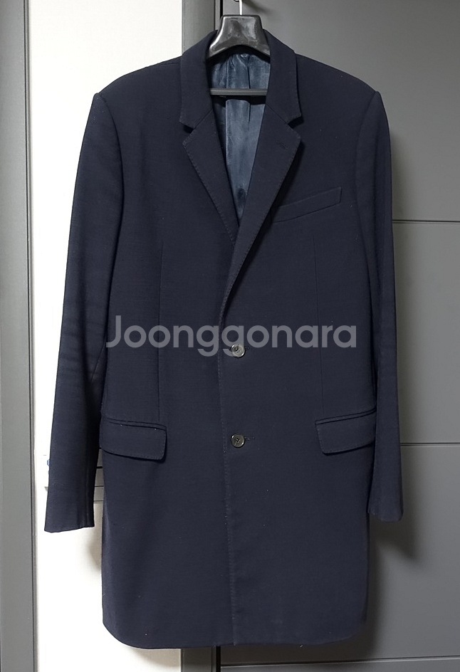 랑방 네이비 울 코트--0