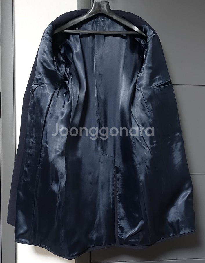 랑방 네이비 울 코트--3